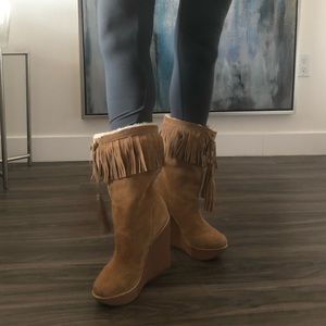 Bohemian Chic Suede Tassel Boots